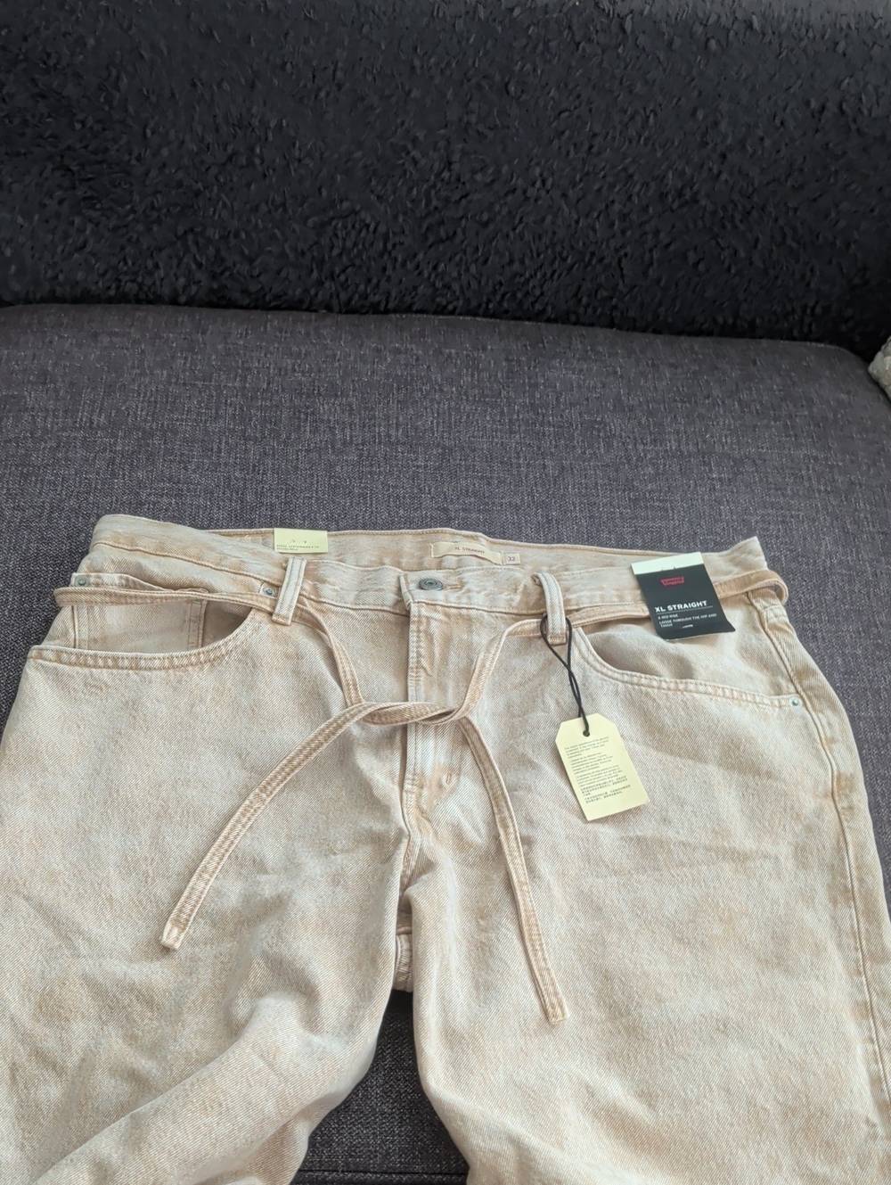 Levi's Men's Slim Straight Jeans in Light Beige